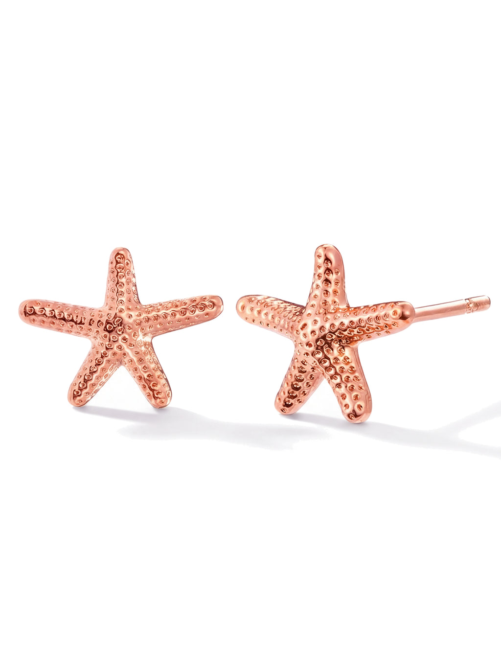 MUMREUES 14K Gold Starfish Stud Earrings for Women - Dainty Hypoallergenic Ocean Jewelry - Small Minimalist Summer Gifts for Her