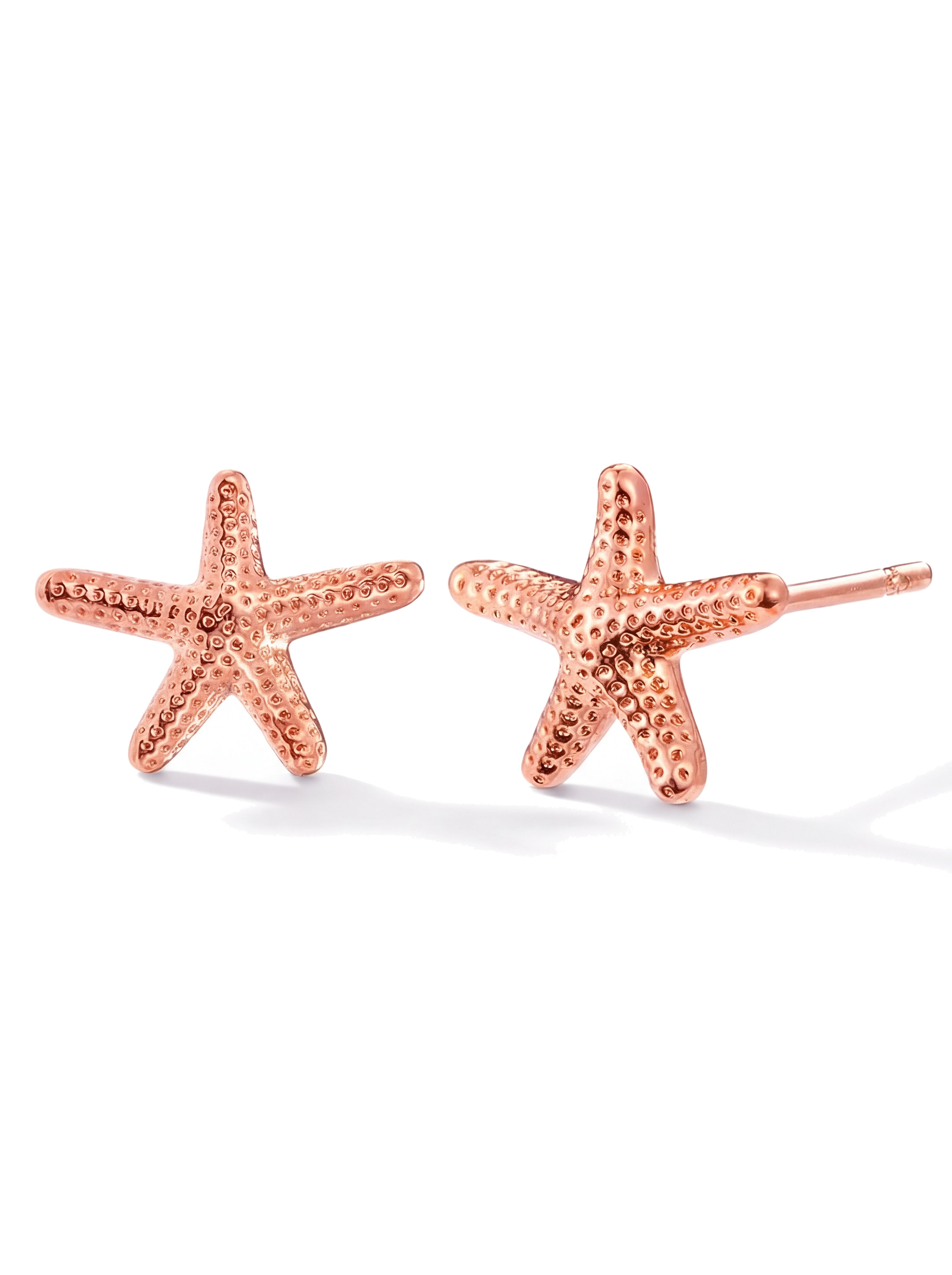 MUMREUES 14K Gold Starfish Stud Earrings for Women - Dainty Hypoallergenic Ocean Jewelry - Small Minimalist Summer Gifts for Her