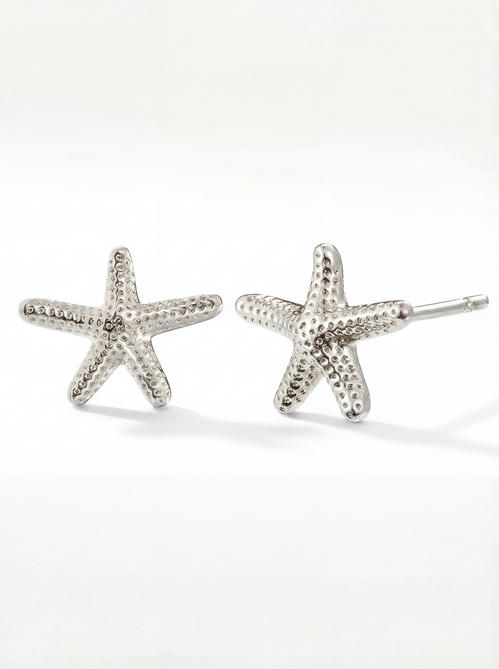 MUMREUES 14K Gold Starfish Stud Earrings for Women - Dainty Hypoallergenic Ocean Jewelry - Small Minimalist Summer Gifts for Her